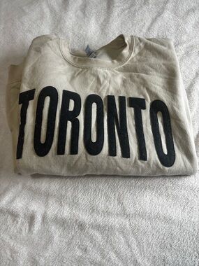 Gildan Cream Sweatshirt with Black TORONTO Lettering